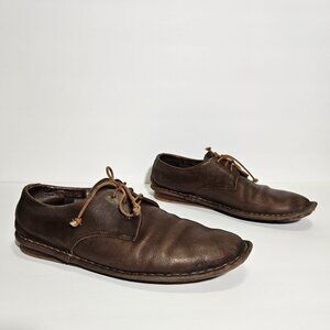 Punto Pigro Brown Leather Lace Up Oxford Shoes